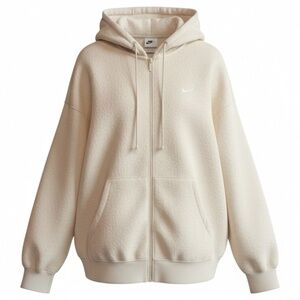 NWT Nike Sportswear Chill Terry 3X Cream Full Zip Hoodie — Oversized Unisex Fit